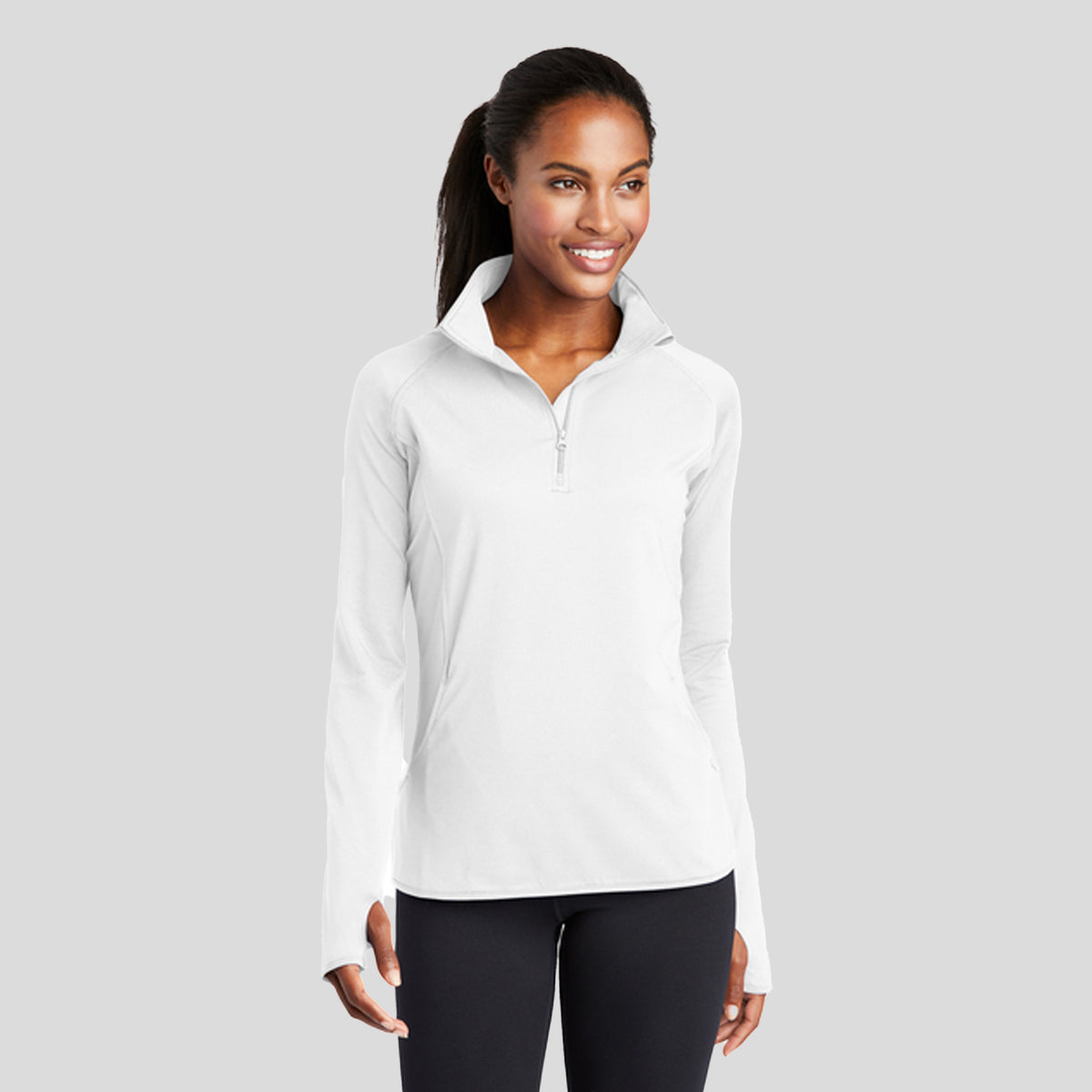 Women's Sport-Wick® Stretch 1/4-Zip Pullover | White