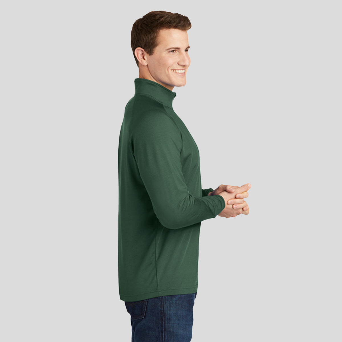 Sport-Wick® Stretch 1/4-Zip Pullover | Forest Green