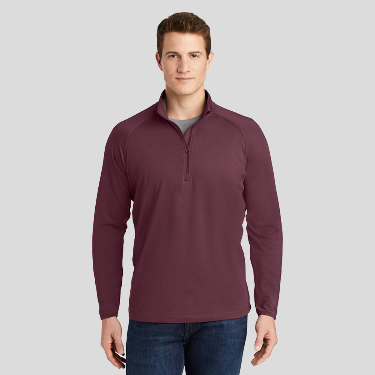Sport-Wick® Stretch 1/4-Zip Pullover | Maroon