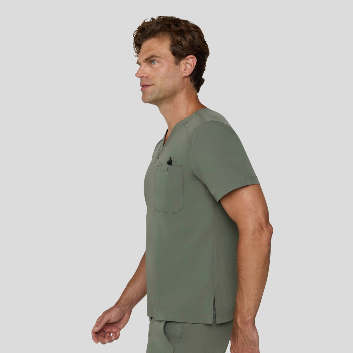 Tempo Men's 1 Pocket V-Neck Top | Olive